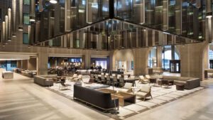 A luxurious lobby